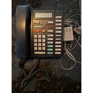 Vintage Astra 9417CW 2 Line Analog Phone with Power Cord in Black